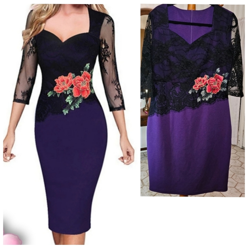 Oxiuli Fashion Embroidered Dress